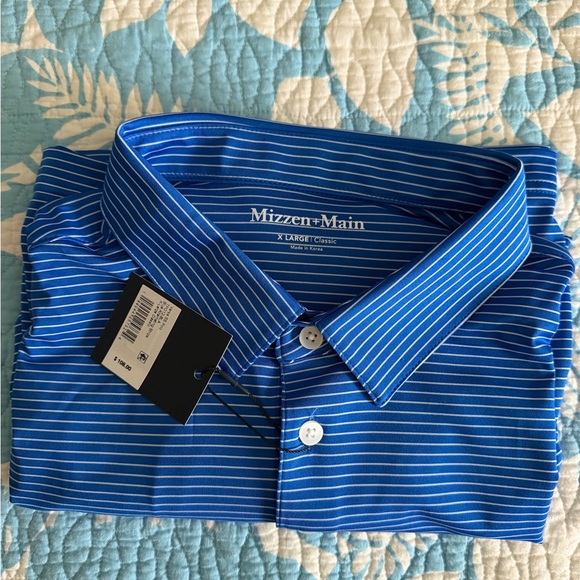 Mizzen+Main Other - Mizzen+Main Royal Blue Striped Shirt